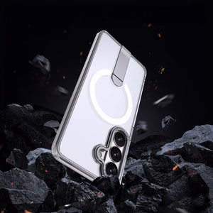 Hybrid Armor X dėklas Samsung Galaxy A57 su stovu suderinamas su MagSafe skaidrus