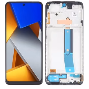 LCD Ekranas Xiaomi Redmi Note 11 (4G / 6.43'') Juodas su rėmeliu HQ
