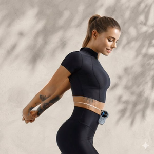 RENPHO Smart Body Tape Measure+ Y002 išmanioji kūno matavimo juosta, juoda