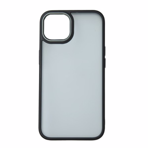Satininis matinis dėklas iPhone 15 Plus 6,7" juodas