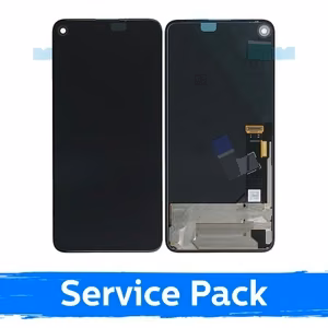 LCD Display Compatible With Google Pixel 4A 5G / G025I / Black With Frame (Service Pack)