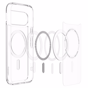 Spigen Ultra Hybrid Mag MagSafe dėklas, skirtas Google Pixel 11, skaidrus / baltas