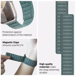 Crong Melange magnetinis dirželis, skirtas Apple Watch 38 / 40 / 41 mm ir 42 mm (Series 10 / 11), turkio spalvos melanžas