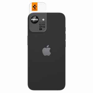 Spigen Optik Pro GLAS.TR "Ez Fit" Camera Cover 2-pack for iPhone 16e / 17e - Black