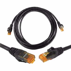 CAT6e UTP tinklo patchcord laidas 8P8C juodas 2m
