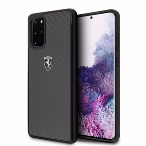 Ferrari FEHCAHCS67BK kietas dėklas Samsung S20+ G985 Carbon Heritage – juodas