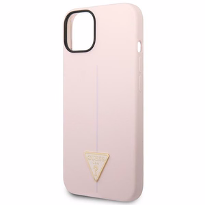 Guess silikoninis trikampio dėklas telefonui iPhone 14 6.1" violetinis