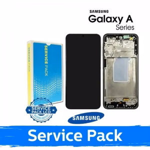 LCD ekranas suderinamas su Samsung A266 A26 5G su rėmu / baltas / (Service Pack)