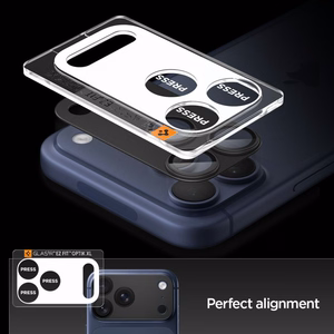 Spigen Optik Pro XL kameros objektyvo stiklas iPhone 17 Pro Max - Juodas