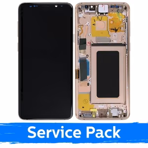 LCD Display Compatible With Samsung G965 S9 Plus with Frame Sunrise Gold (Service Pack)