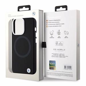 BMW parašo skystas silikonas Magnetinis dėklas telefonui iPhone 15 Pro Max - juodas