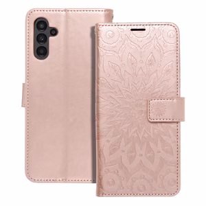 MEZZO Book чехол для Samsung A13 5G / A04S мандала розовое золото
