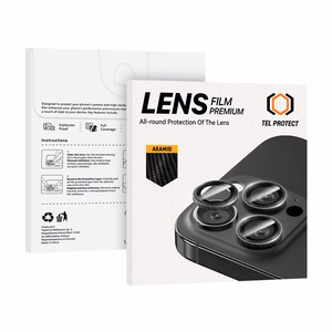 Grūdintas stiklas Tel Protect 3D objektyvo Aramid serija kamerai Iphone 13/13 Mini (2 objektyvai)