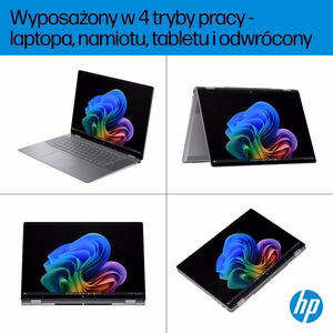 HP OmniBook X Flip 16-ar0016nw Ryzen AI 5 340 16.0" 2K Touch OLED IPS 16GB LPDDR5X SSD 1TB Radeon 840M Win11 sidabrinis nešiojamas kompiuteris