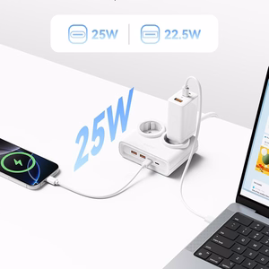 Orico PDC25 25W 6in1 удлинитель 2x AC + 2x USB-A + 2x USB-C - белый