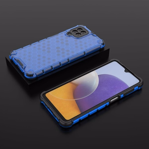 Honeycomb dėklas apsauginis su TPU buferiu Samsung Galaxy A22 4G mėlynas