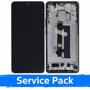LCD Display Compatible With Xiaomi Poco X6 Pro 5G With Frame / Yellow / (Service Pack)