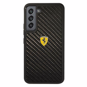 Ferrari FEHCS22MFCAK S22+ S906 juoda/juoda kietas dėklas On Track Real Carbon