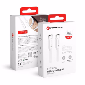 Кабель USB C to USB C Forcell F-Energy QC4.0 PD 5A 100W 3 m C339 белый