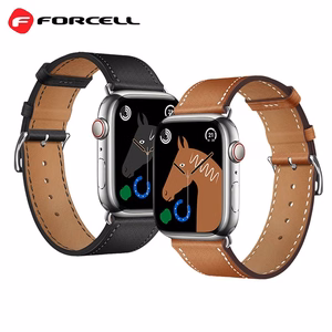 FORCELL F-DESIGN FA20 ekologiškos odos dirželis APPLE laikrodžiui 38 / 40 / 41 mm rudas