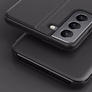Eco Leather View dėklas su atverčiamu dangteliu ir stovo funkcija Samsung Galaxy S22 + (S22 Plus) mėlynas