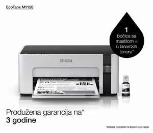 Epson EcoTank M1120 rašalinis spausdintuvas 1440 x 720 DPI A4 „Wi-Fi“