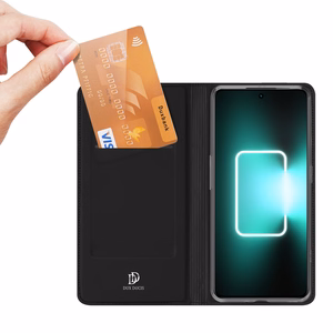 Dux Ducis Skin Pro чехол для Realme GT Neo 5 / Realme GT3 флип-обложка карточный кошелёк подставка чёрный