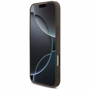 Dėklas Guess PU 4G Metal Logo Apple iPhone 17 Pro Max rudas