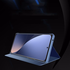 Dėklas telefonui Clear View Xiaomi 12 Lite flip dėklas mėlynas