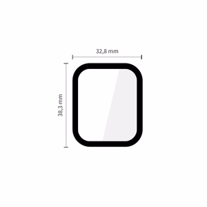 Защитное стекло Tech-Protect Glass Flex+ 2 шт. для Apple Watch 40mm - чёрное