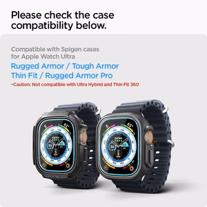 Spigen Glas.tR EZ Fit temperuotas stiklas Apple Watch Ultra / Ultra 2 (49 mm) - 2 vnt