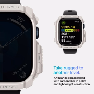 Spigen Rugged Armor ремешок для Apple Watch 10 46mm - бежевый