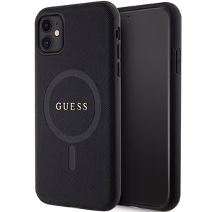 Guess GUHMN61PSAHMCK case for iPhone 11 / Xr - black Saffiano MagSafe
