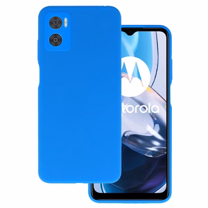 Силиконовый чехол Silicone Lite для Motorola Moto E22/E22i синий