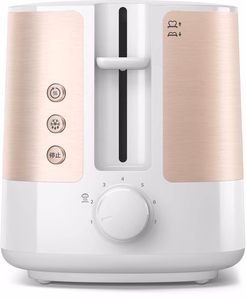 Philips Viva Collection HD2638/11 toaster 7 2 slice(s) 950 W Rose gold, White