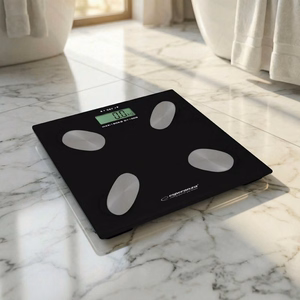 Esperanza EBS022K square electronic bathroom scale, Black
