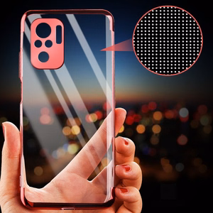 Clear Color Case Gel TPU elektroplokštės rėmo dangtelis Xiaomi Redmi Note 10 5G / Poco M3 Pro mėlynas