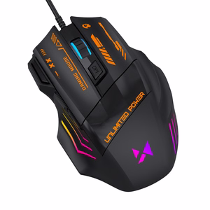 Проводная оптическая игровая мышь Wozinsky WMGK-1179W, 7200 DPI, с подсветкой, черная