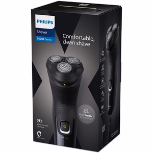 Philips X3021/00 skustuvas vyrams Rotorinis skustuvas Apkarpymo mašinėlė Juoda