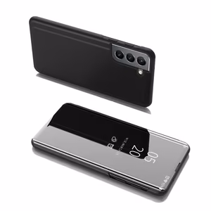 Clear View Case atverčiamas dėklas Samsung Galaxy S22 + (S22 Plus) juodas