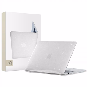 Tech-Protect SmartShell чехол для MacBook Air 13" M2 / M3 / 2022-2024 - прозрачный с блёстками
