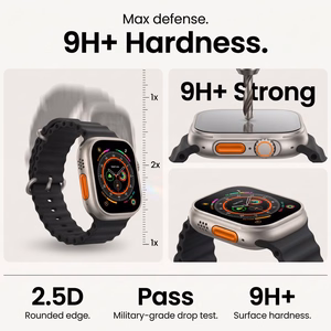 Tech-Protect Easy Set+ grūdintas stiklas 2 rinkinys Apple Watch Ultra 1/2 49mm - skaidrus