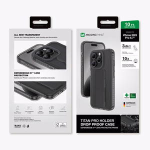 Amazing Thing Titan Pro Holder Case 10FT IP156.7PTHBK for Iphone 15 Pro Max black with stand