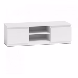 Topeshop RTV120 белая тумба под телевизор/медиацентр с 2 полками