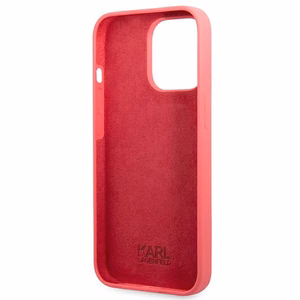 Karl Lagerfeld silikoninis dėklas iPhone 13 Pro Max - rožinis