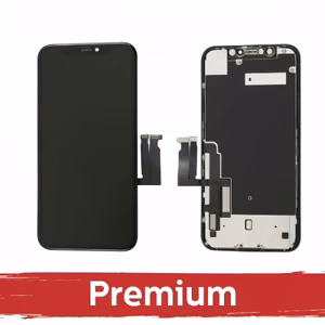 LCD ekranas suderinamas su iPhone XR juodas (INCELL su metaline plokštele / Premium)