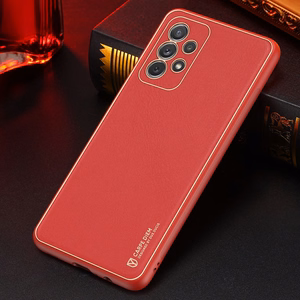 Dux Ducis Yolo elegant case made of soft TPU and PU leather for Samsung Galaxy A72 4G red