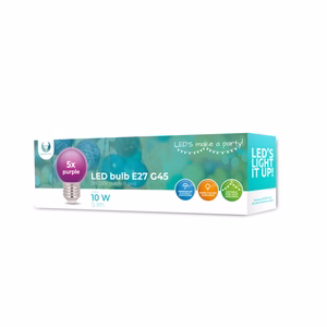Forever Light LED Bulb E27 G45 2W 230v purple 5pcs