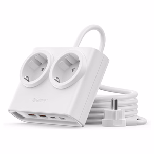 Orico PDC25 25W 6in1 удлинитель 2x AC + 2x USB-A + 2x USB-C - белый