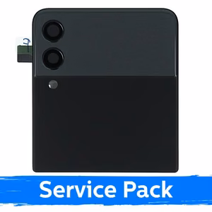LCD ekranas Samsung F711 Z Flip3 (IŠORINIS) su rėmeliu / Phantom Black / (Service Pack)